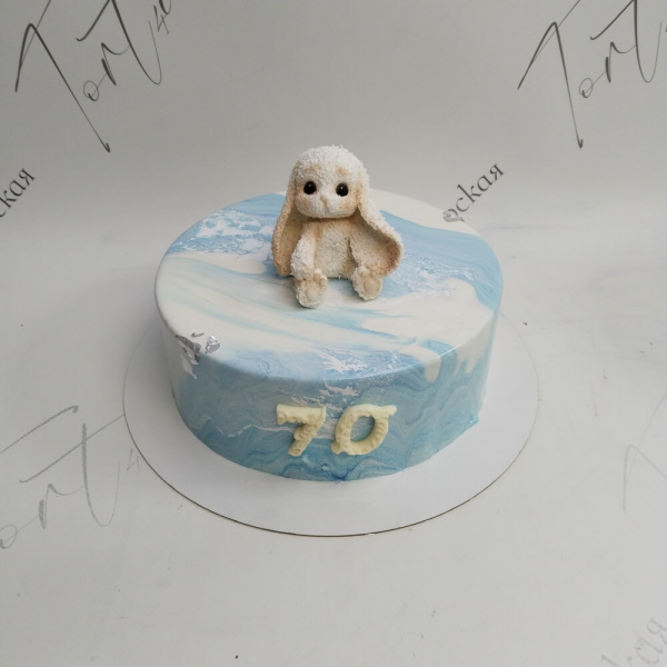Торт с зайчиком на 70 лет - 461 на заказ в Москве, купить 2кг за 5200.00 ₽