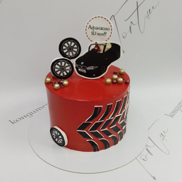 Торт гоночная машина на 10 лет - 3019 на заказ в Москве, купить 2кг за 6100.00 ₽