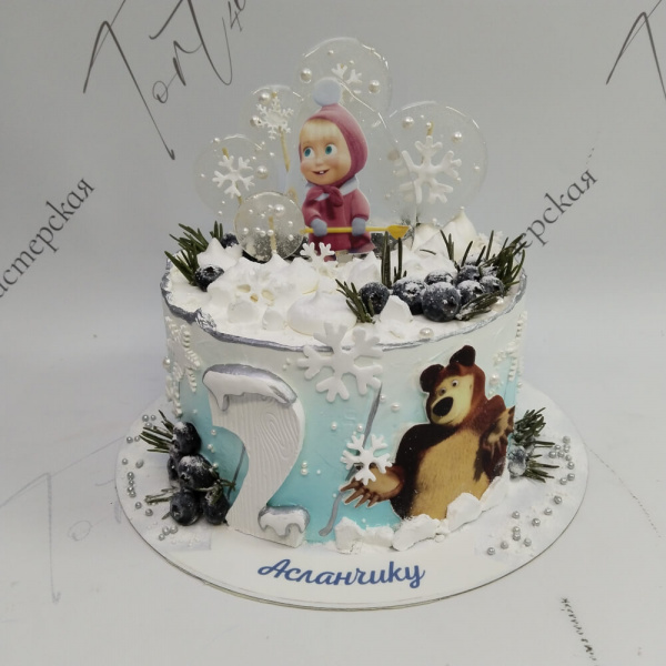 Торт Маша и Медведь на 2 года - 5208 на заказ в Москве, купить 2кг за 6100.00 ₽