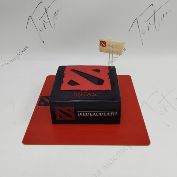 Торт Dota 2 с флагом - 601 на заказ в Москве, купить 2кг за 5100.00 ₽