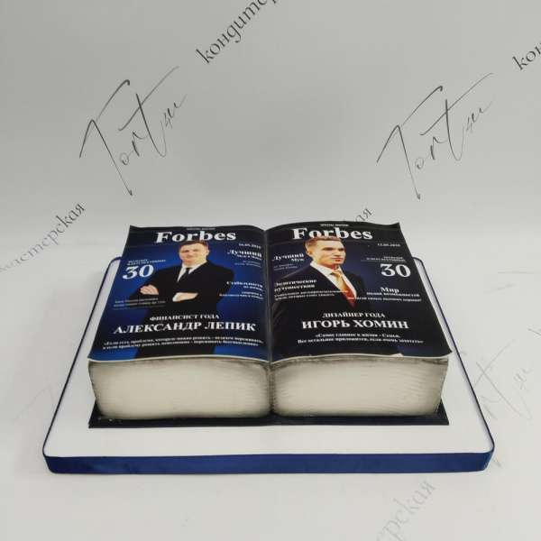 Торт Forbes журнал на 30 лет - 1037 на заказ в Москве, купить 3.5кг за 10600.00 ₽