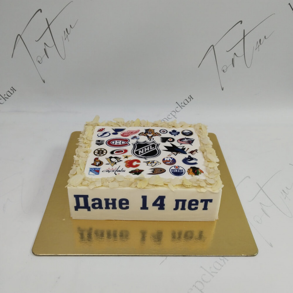 Торт хоккей NHL на 14 лет - 1243 на заказ в Москве, купить 2кг за 4400.00 ₽