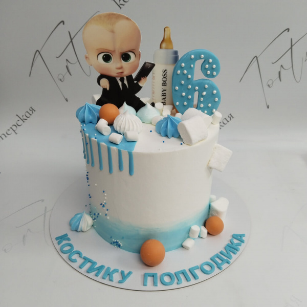Торт Босс-молокосос на 6 лет - 1527 на заказ в Москве, купить 2кг за 5400.00 ₽