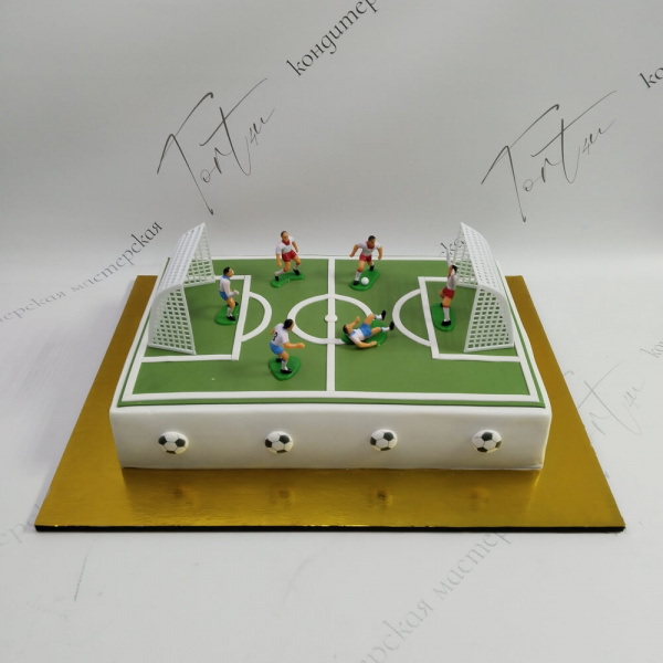 Торт Футбольное поле с игроками - 728 на заказ в Москве, купить 5кг за 15550.00 ₽