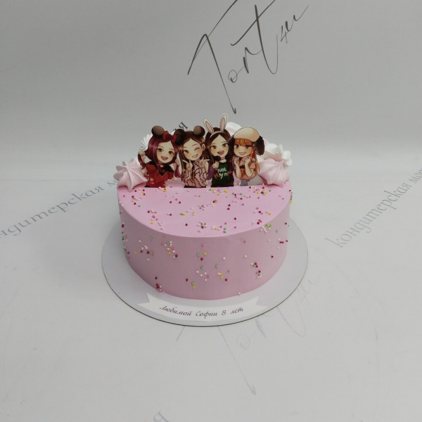 Торт BlackPink на 8 лет - 208 на заказ в Москве, купить 1кг за 3100.00 ₽