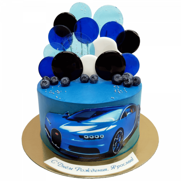 Торт с машиной Bugatti для мальчика - 3873 на заказ в Москве, купить 2.5кг за 6250.00 ₽