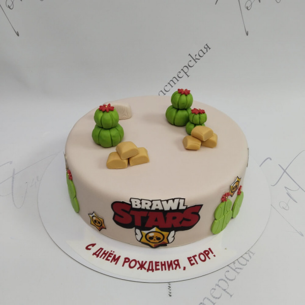 Торт Brawl Stars с кактусами - 5812 на заказ в Москве, купить 2кг за 6240.00 ₽