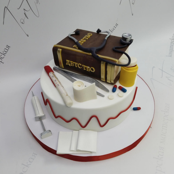 Торт Доктор-педиатр для врача - 5872 на заказ в Москве, купить 4кг за 13800.00 ₽