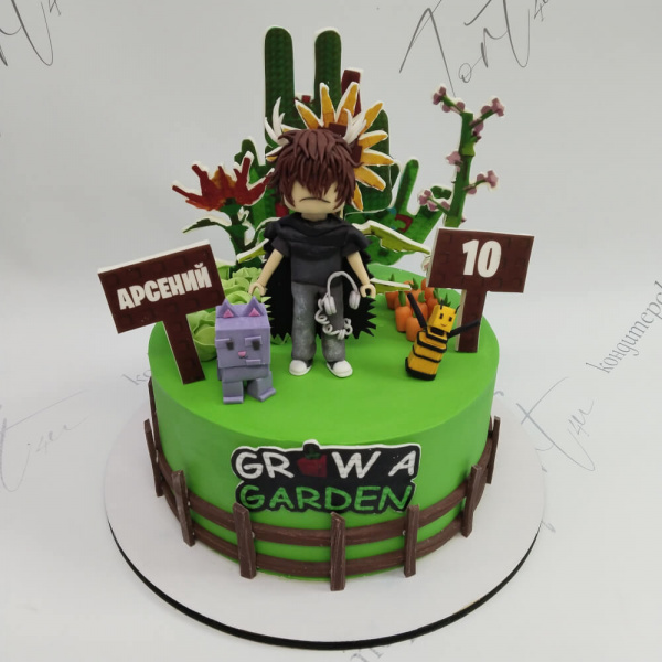 Торт Grow a Garden на 10 лет - 5117 на заказ в Москве, купить 3кг за 16200.00 ₽