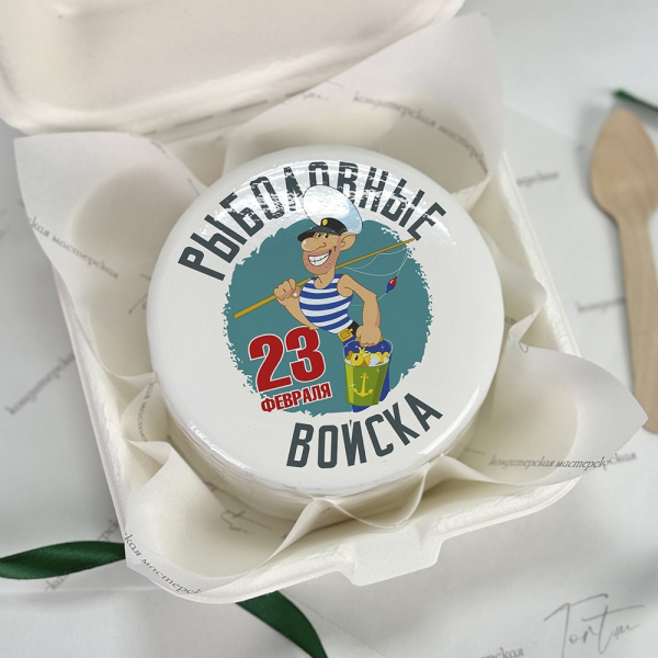 Бенто торт на 23 февраля - 4437 на заказ в Москве, купить 0.4кг за 1500.00 ₽