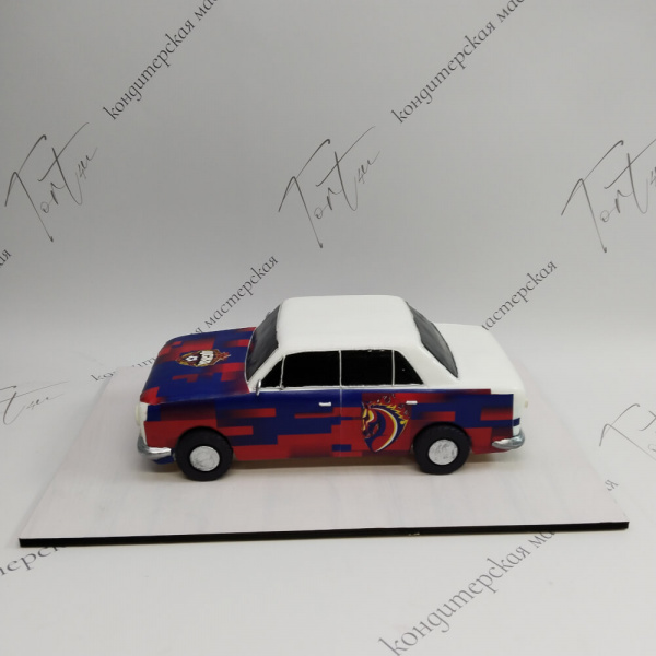 Торт Машина ЦСКА для фаната - 3135 на заказ в Москве, купить 5кг за 23500.00 ₽