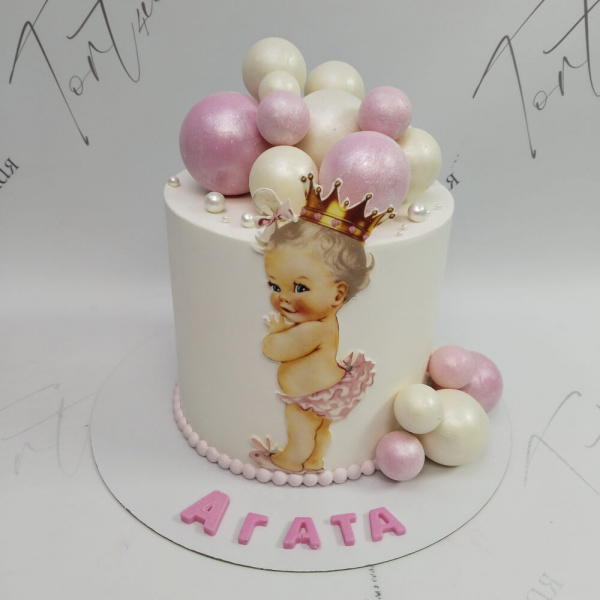 Торт малышка с короной на 6 месяцев - 5326 на заказ в Москве, купить 3кг за 9300.00 ₽