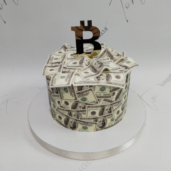 Торт Биткойн и доллары для инвестора - 5765 на заказ в Москве, купить 3кг за 14300.00 ₽