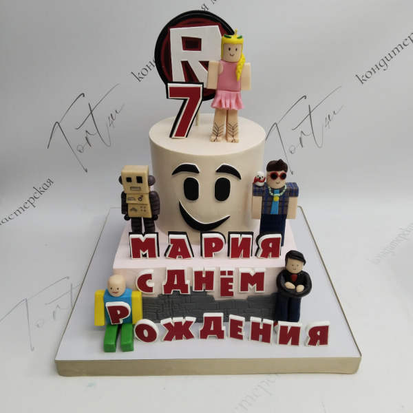 Торт Роблокс на 7 лет для Марии - 444 на заказ в Москве, купить 5кг за 16100.00 ₽