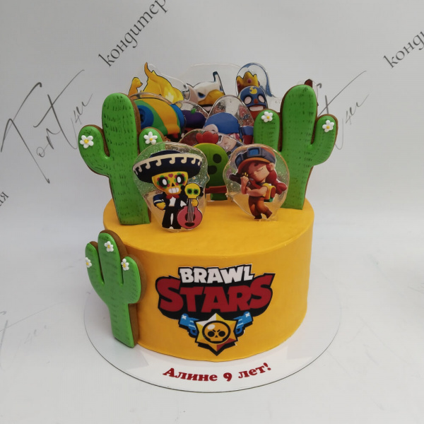 Торт Brawl Stars на 9 лет - 1238 на заказ в Москве, купить 3кг за 9100.00 ₽