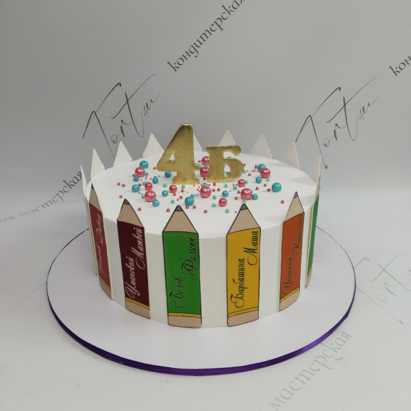 Торт Карандаши для 4Б класса - 993 на заказ в Москве, купить 6кг за 14700.00 ₽