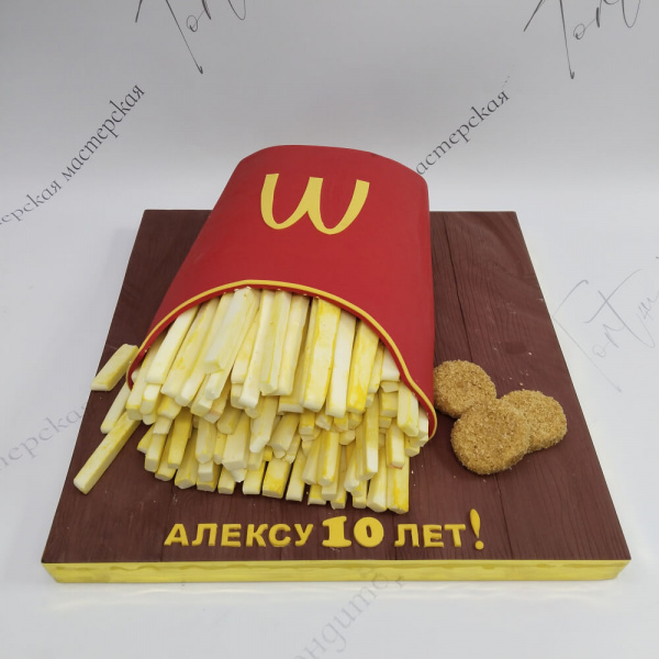 Торт Картошка фри на 10 лет - 5114 на заказ в Москве, купить 3кг за 10000.00 ₽