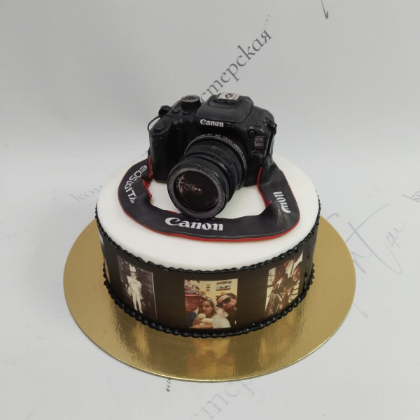 Торт Фотоаппарат Canon с фотопечатью - 5724 на заказ в Москве, купить 2кг за 7500.00 ₽