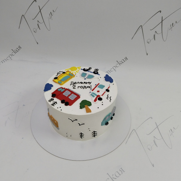 Торт Машинки на 2 года мальчику - 657 на заказ в Москве, купить 2кг за 6400.00 ₽