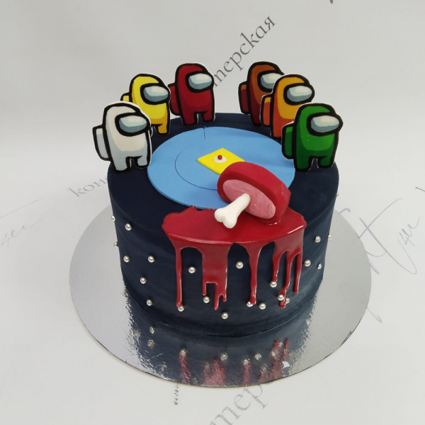Торт Амонг Ас с фигурками экипажа - 5764 на заказ в Москве, купить 2кг за 5400.00 ₽