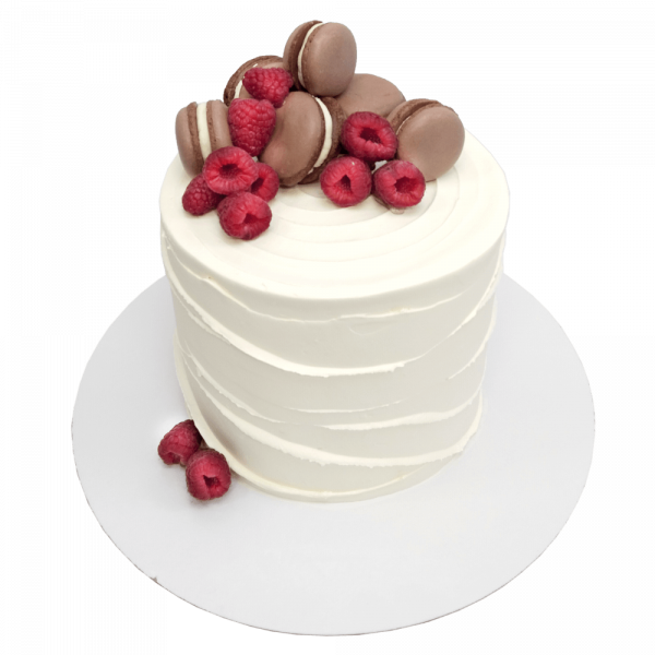 Торт с макарунами и малиной - 4102 на заказ в Москве, купить 2кг за 5600.00 ₽