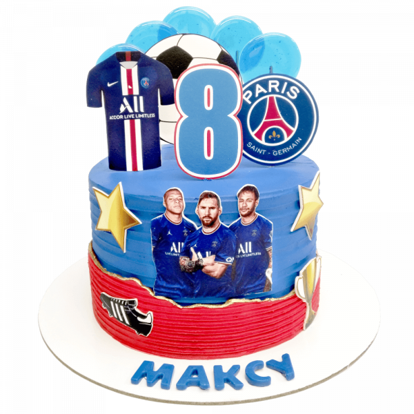 Торт ПСЖ на 8 лет Максу - 4013 на заказ в Москве, купить 2кг за 4600.00 ₽